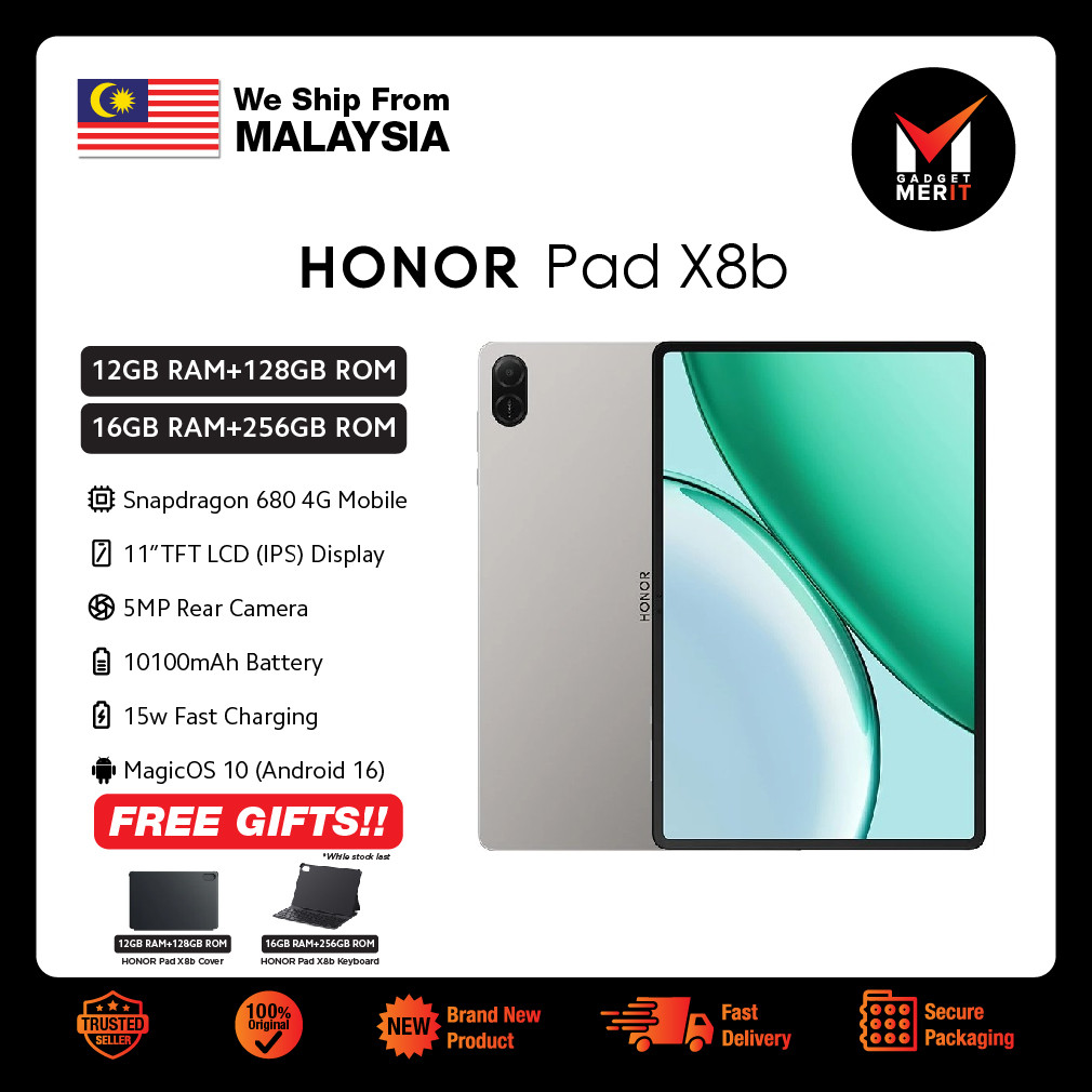 Honor Pad X8b Tablet | Qualcomm Snapdragon 680 4G | 11