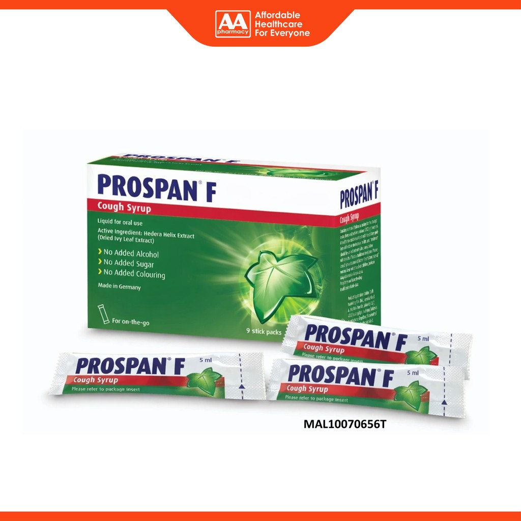 Prospan F (Dry Ivy Leaf Extract) Cough Syrup Stick Pack 5mLx9's ...