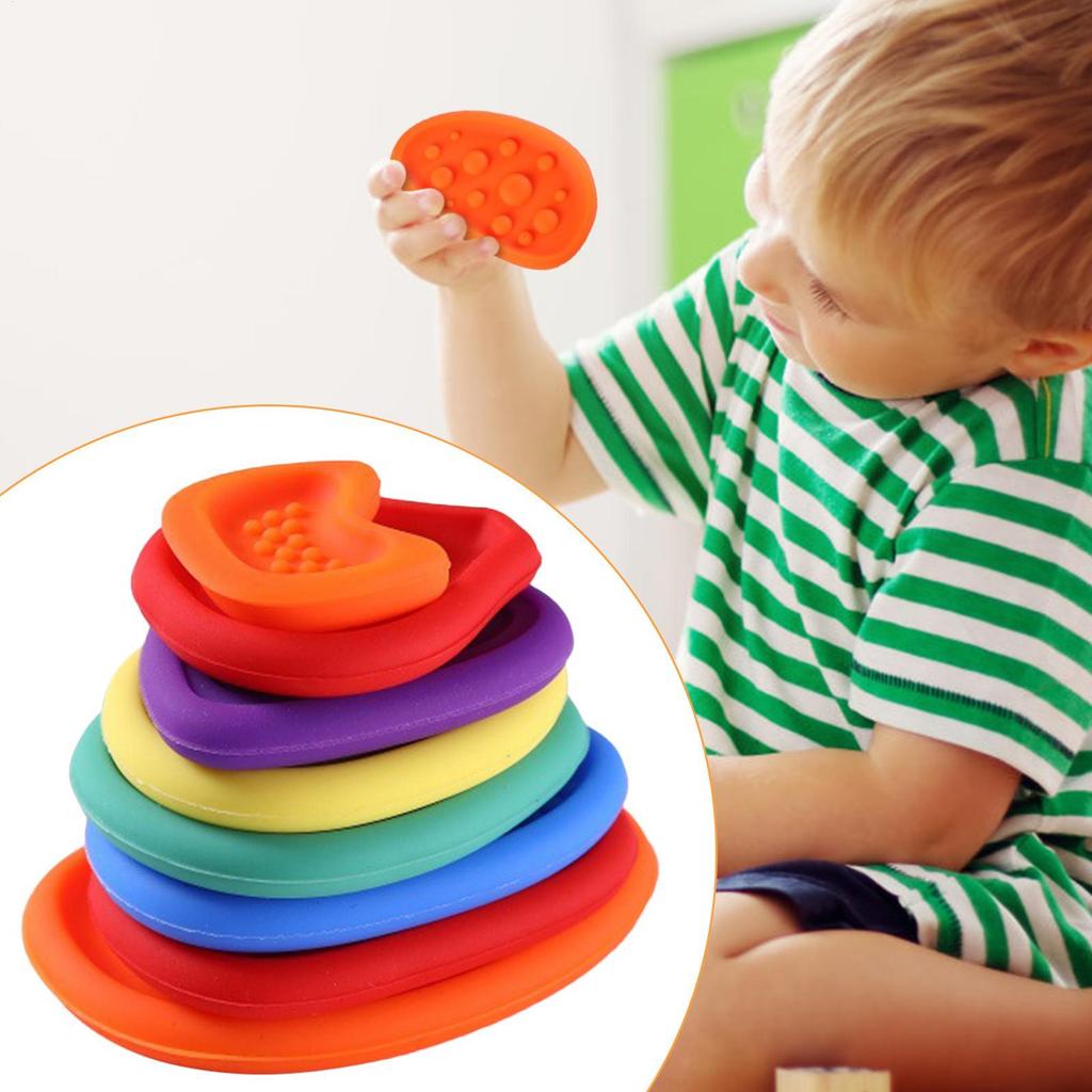 Worry Stones for Kids 8 Pieces Pocket Pinch Toy Portable Soft Textured ...