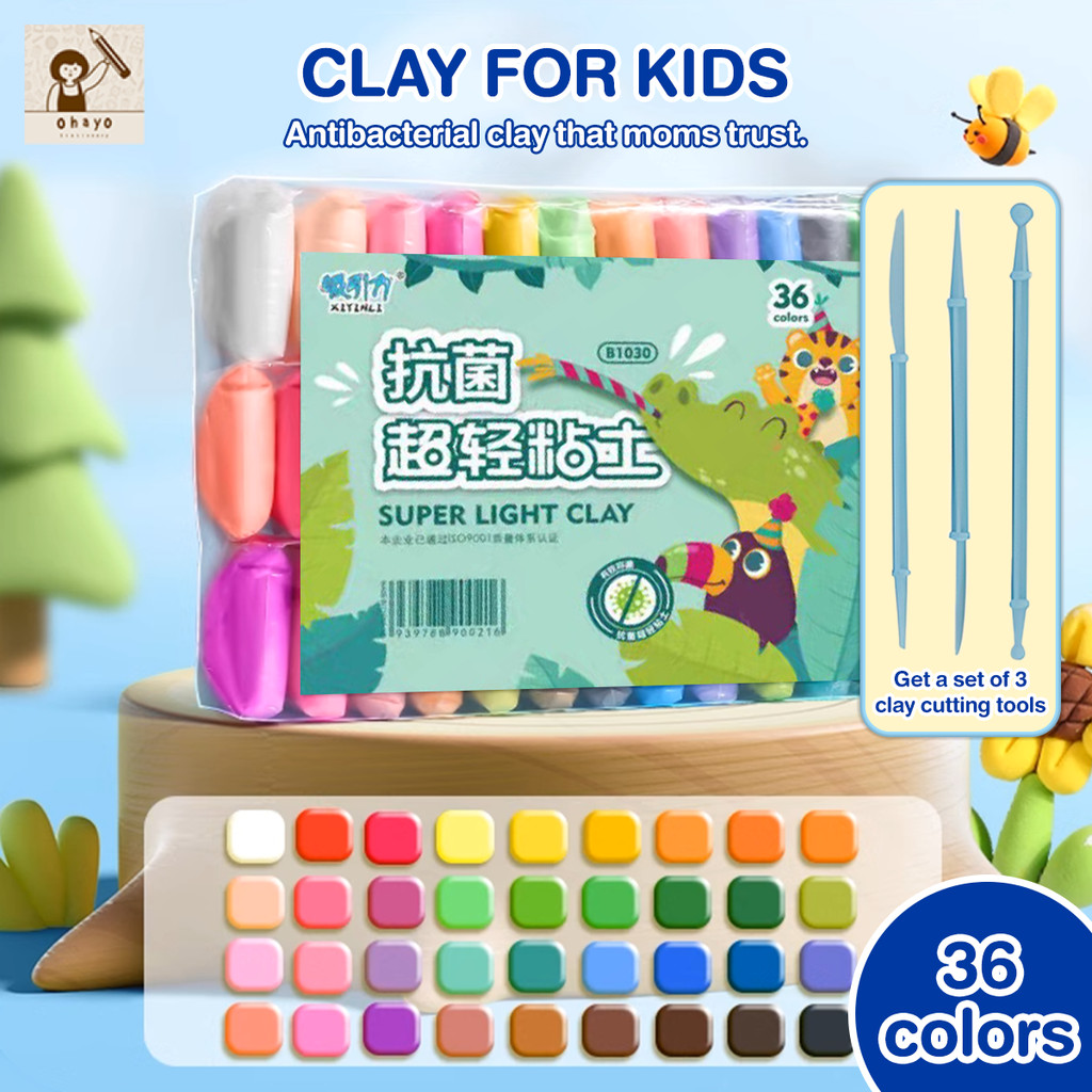 Ultra Light Clay 24/36 Colors Rubber Clay Child Non-toxic Colored Clay ...