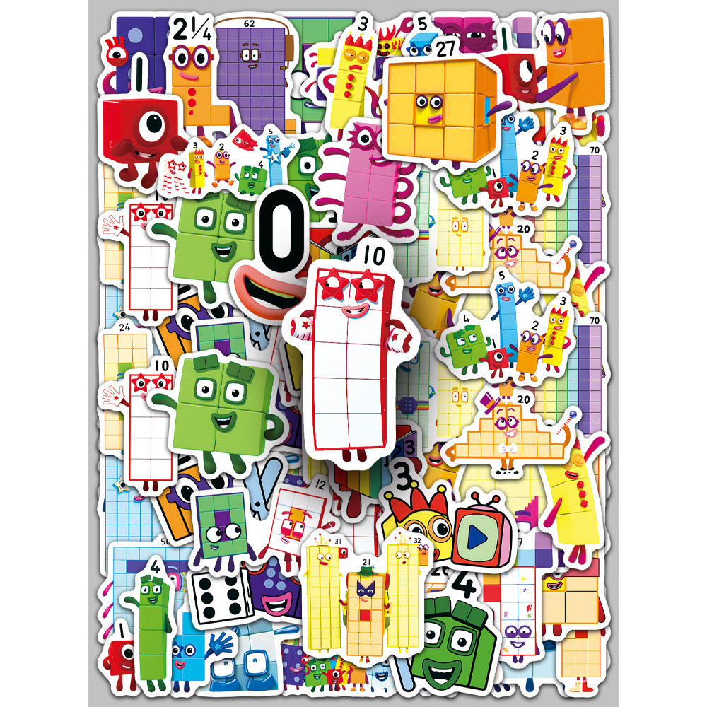 sampul raya 2026 kad raya 50 pelekat comel Numberblocks pelekat hiasan ...