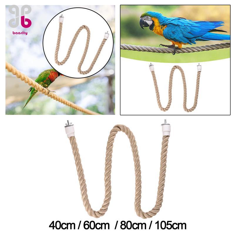 [Baosity] Parrot Cage Rope Chew Toy Climbing Spiral Stand Bird Perch ...