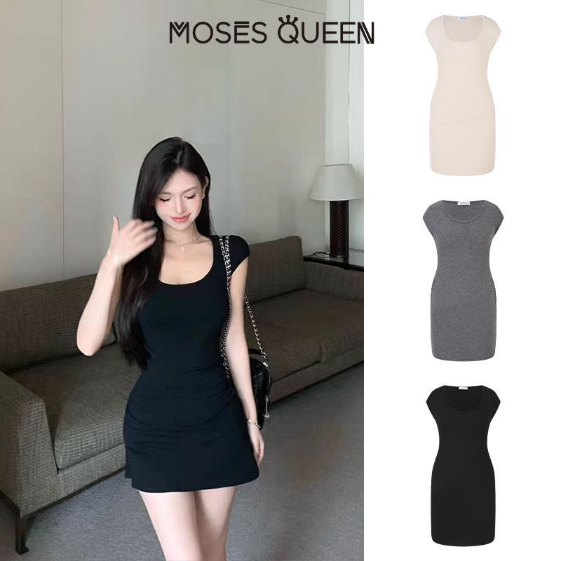 Moses Queen 2026 Square Neck Sleeveless Slim-Fit Hip Dress - Multi ...