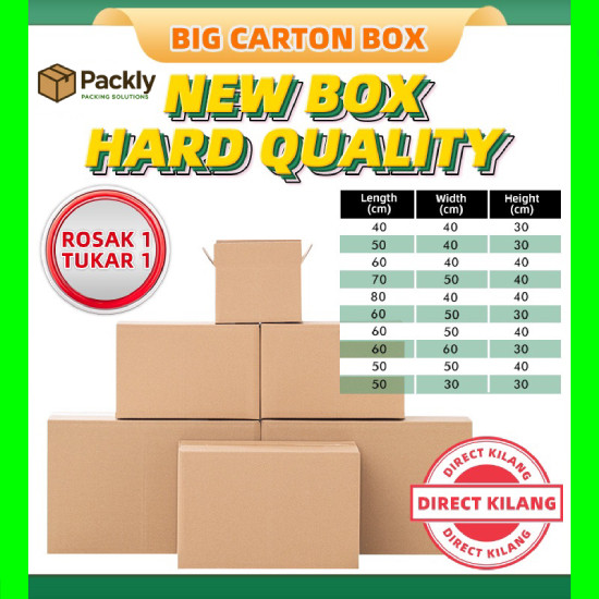 PACKLY Big Carton Box Packaging Box Packing Box Paper Boxes Kotak ...