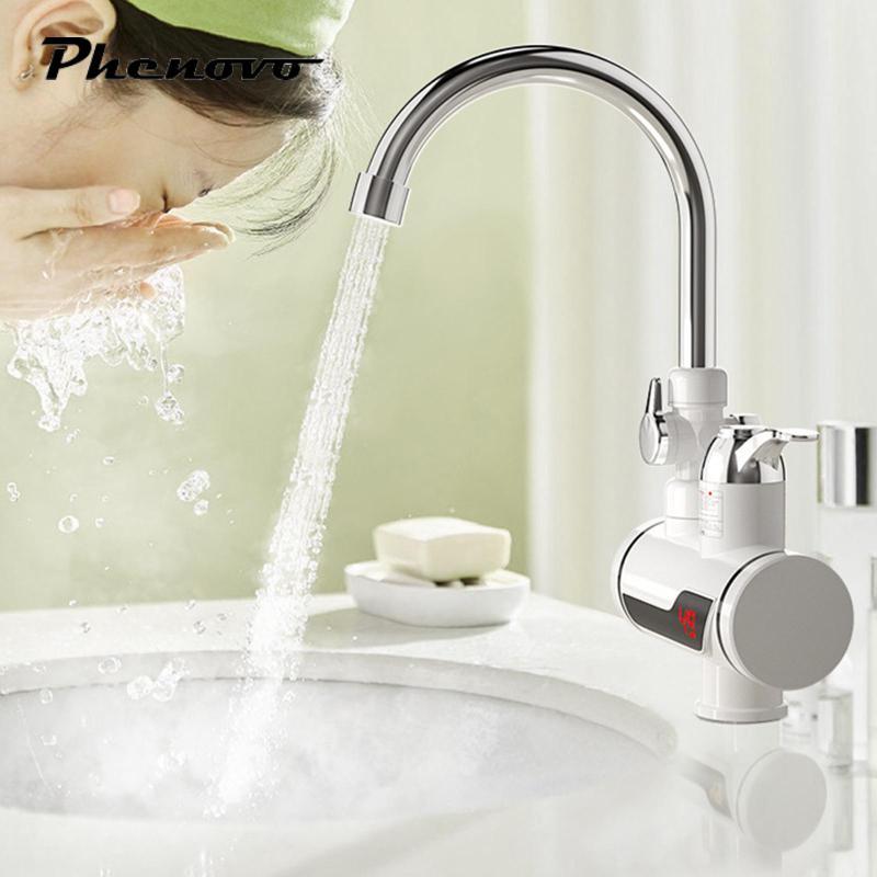 [Phenovo] Kitchen Fast Heating Tap Electric Instant Heater Tap 360 ...