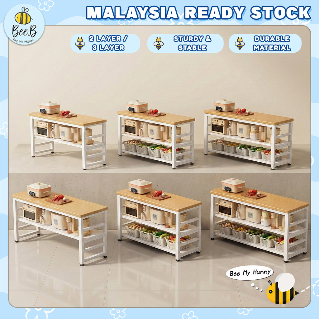 Meja Dapur Kids Dining Table Kitchen Cookware Storage Rack Chopping ...