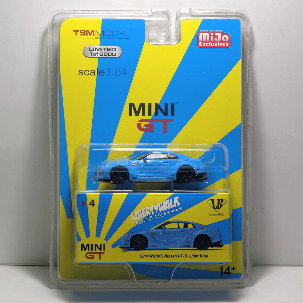 Mini GT LB Works Nissan GTR R35 Light Blue Type 1 Rear Wing Ver 2 LBWK ...