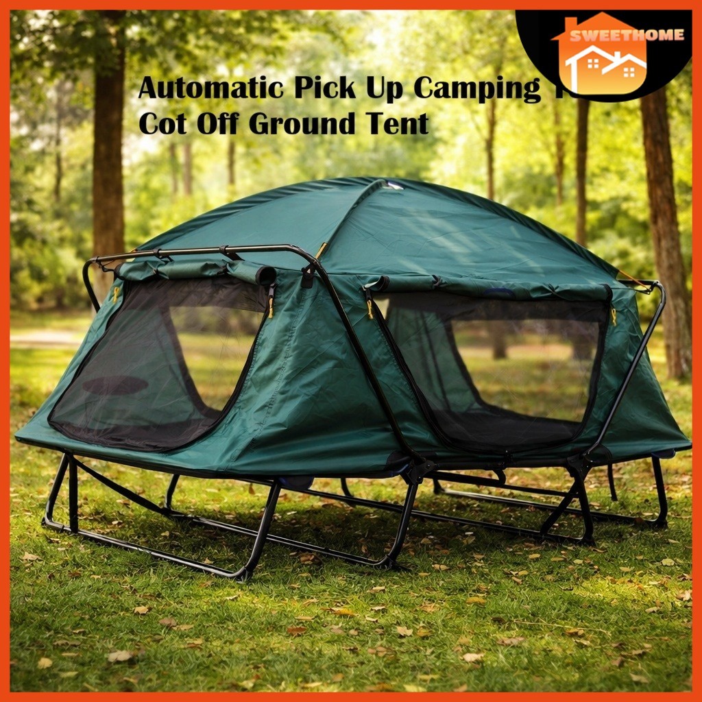 EcoSport Automatic Pick Up Tent 4 Wheels 2 Person Tent Cot Off Ground ...
