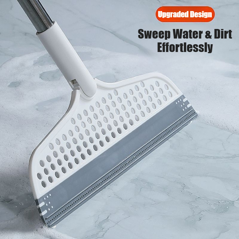Magic Sweeper Broom Floor Scraper Wiper Silicone Bathroom Toilet Water ...
