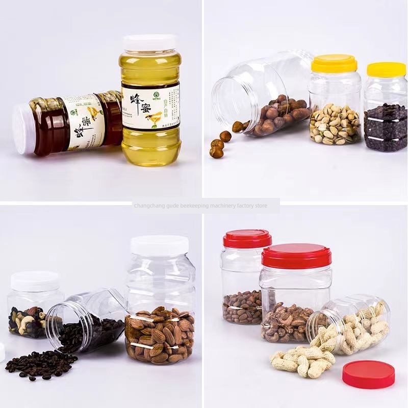 glass container bekas biskut raya kaca Botol madu, botol plastik ...