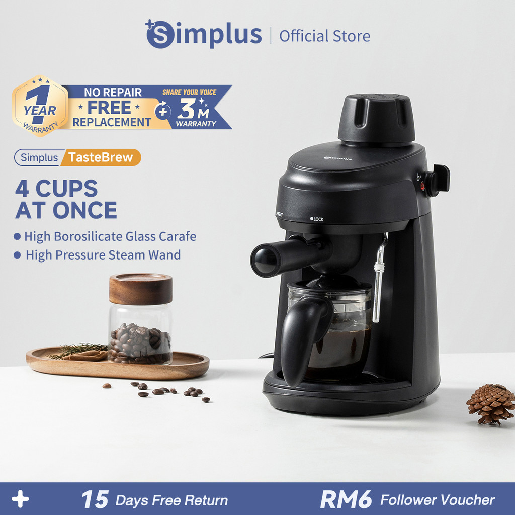 Simplus Coffee Maker Compact Espresso Machine 5Bar Extraction High ...