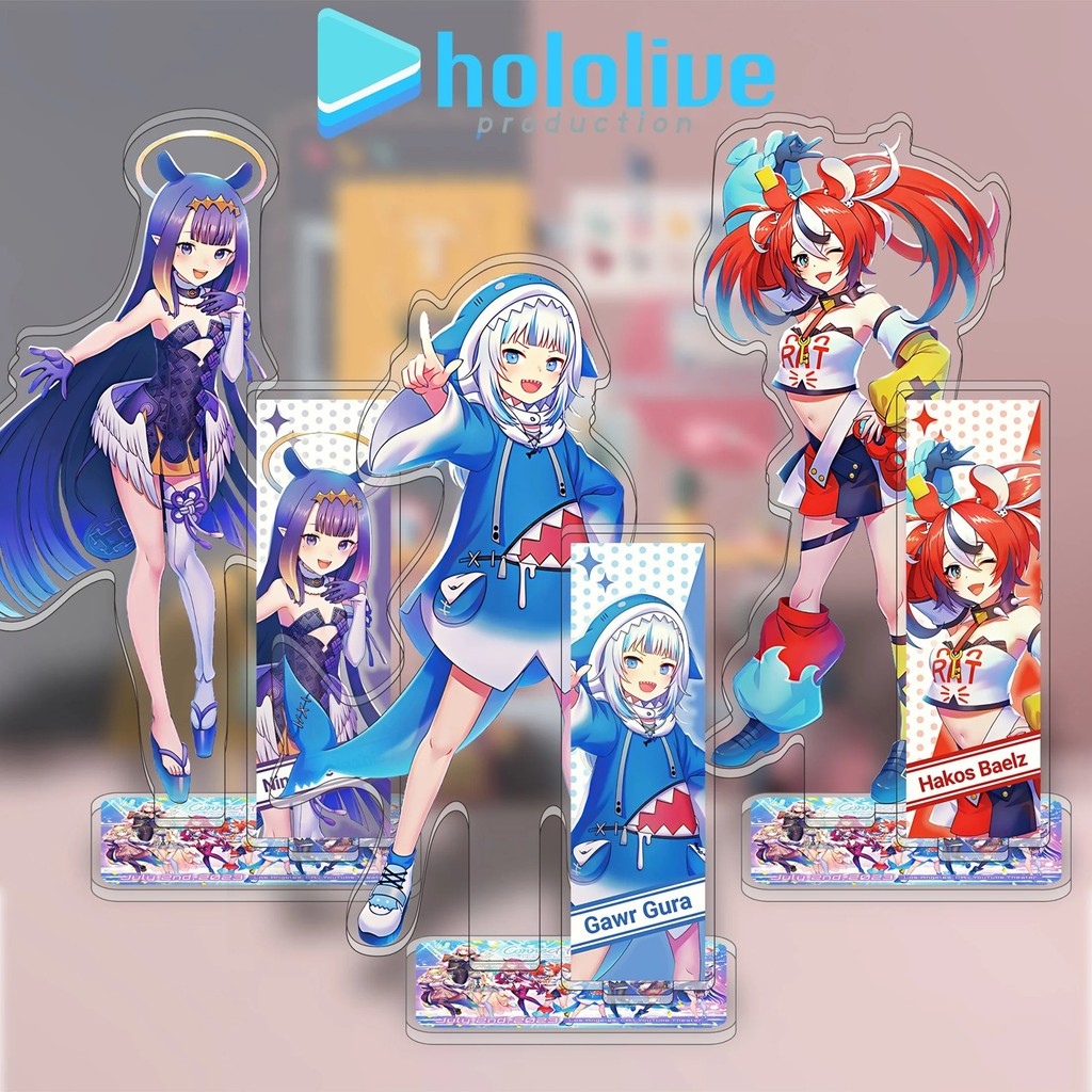 Standee Anime Hololive model Vtuber Acrylic Mica Gawr Gura Hakos Baelz ...