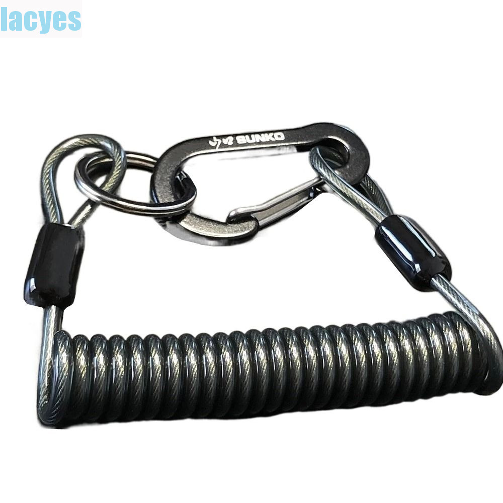LACYES Fishing Missed Rope Heavy Duty Lockable Elastic Coil Key Cord ...