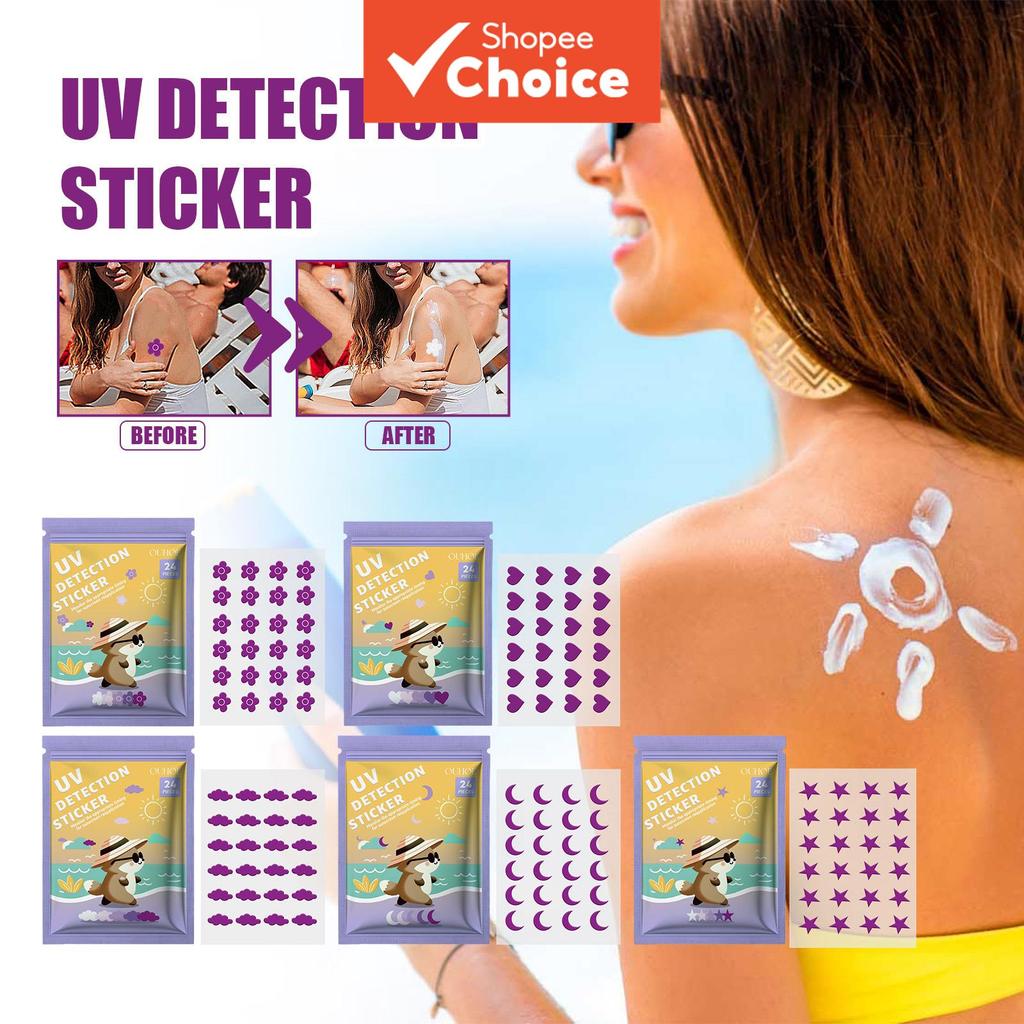 UV Detection Stickers For Sunscreen 24Pcs - Patented Sensing Technology ...