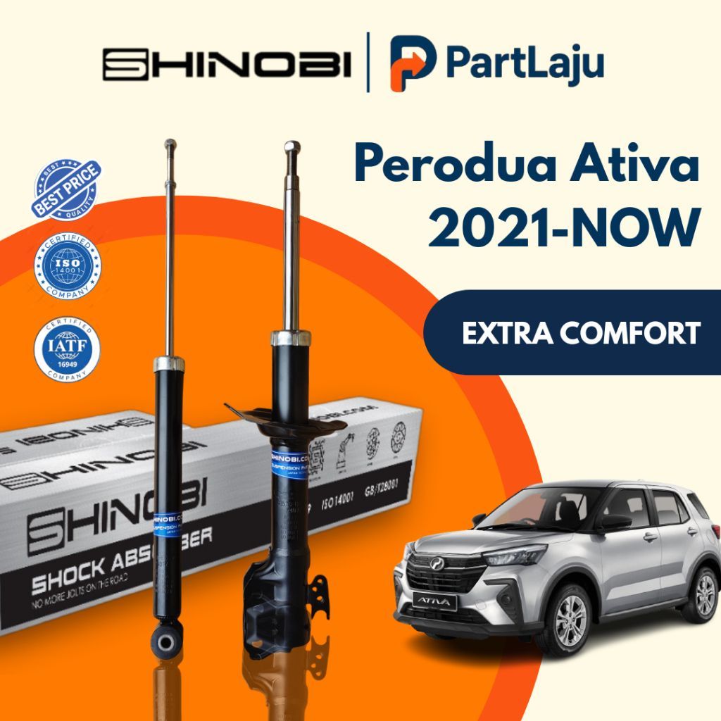 E-Shinobi Perodua Ativa 1.0T 2021-Now Front & Rear Gas Absorber Depan ...