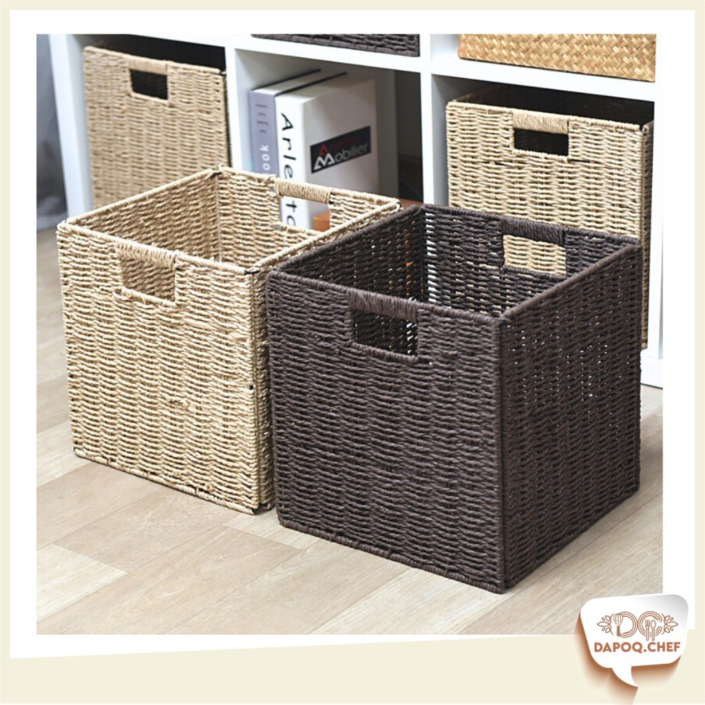 DC Large Rattan Storage Box Foldable Clothes Toys Organizer Mainan ...