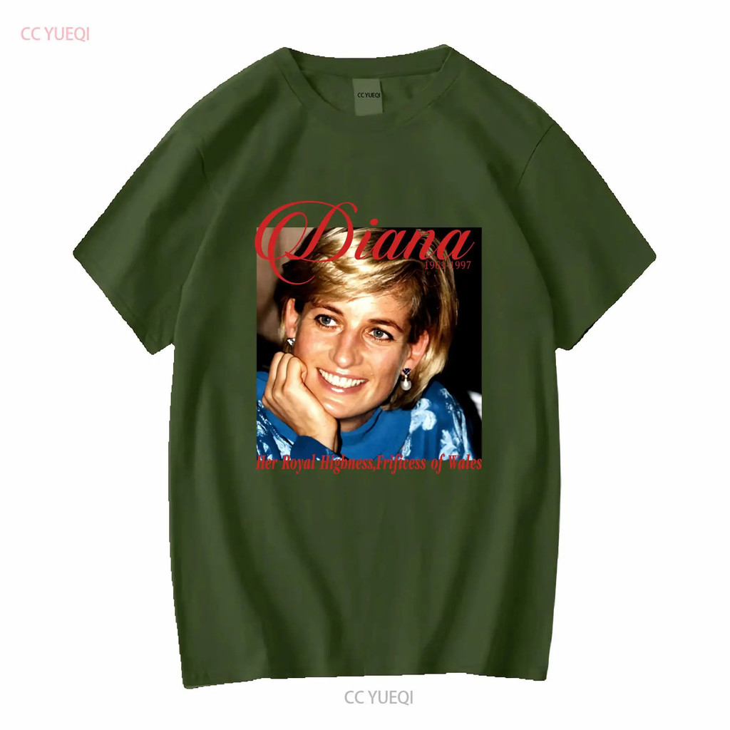 Vintage Princess Diana T Shirt Retro Merch Untuk Peminat lengan