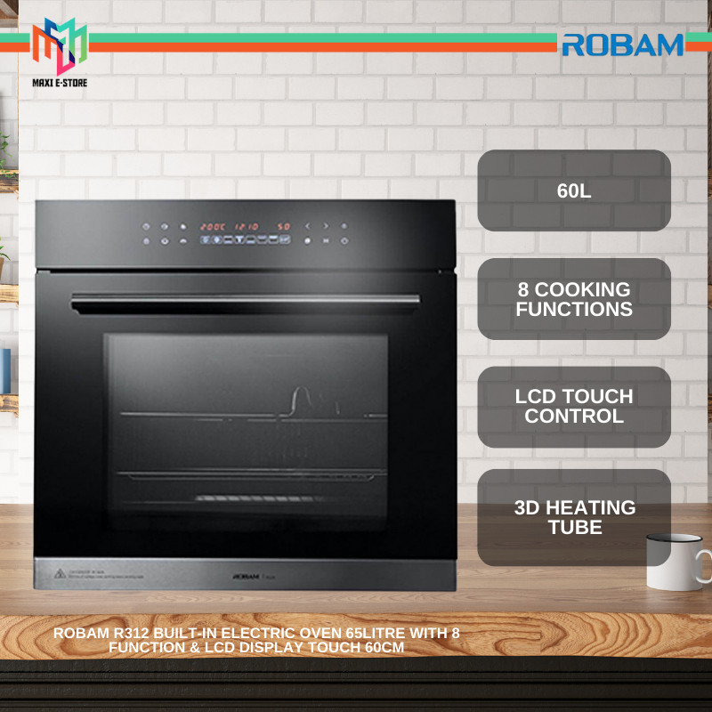 Robam R312 Built-in Electric Oven with 8 Function & LCD Display Touch ...