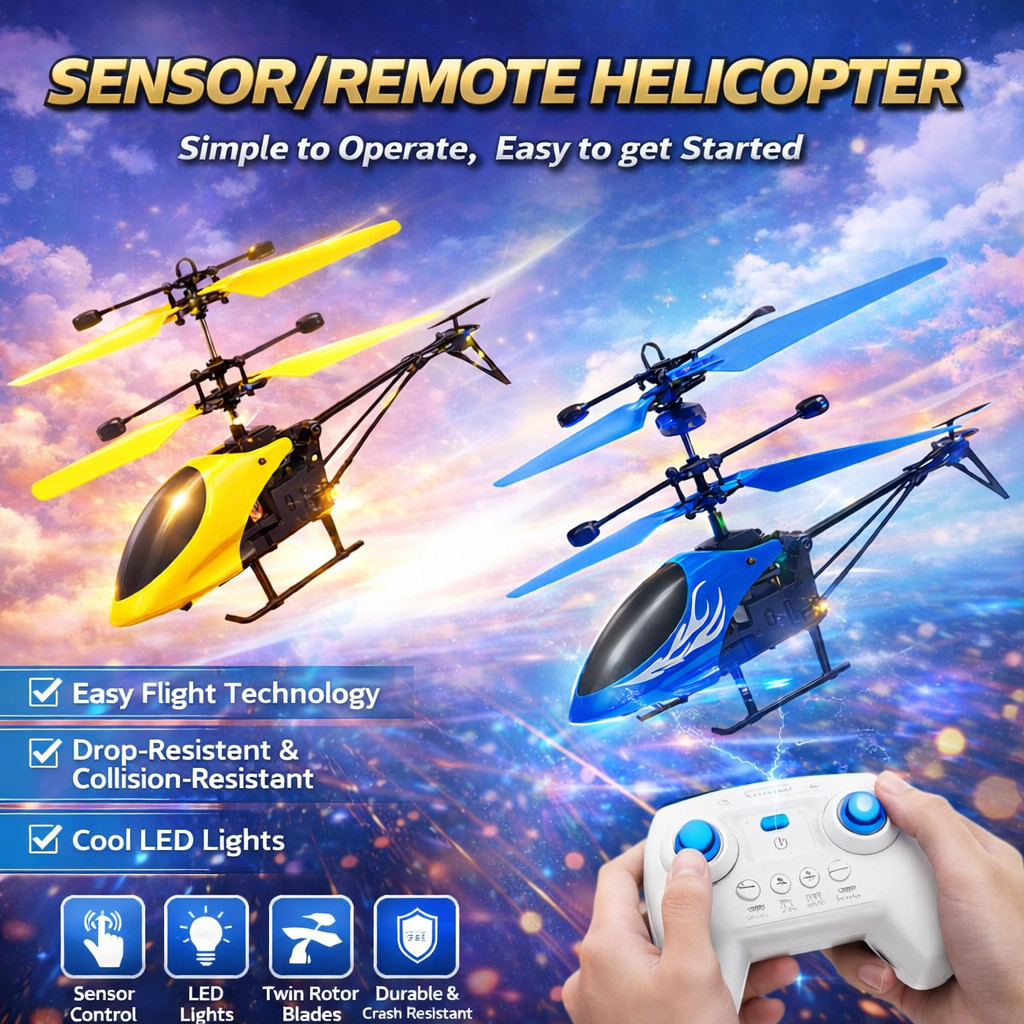 Bossku Rc Helicopter SENSOR Helicopter Remote Control 2CH Gyro ...