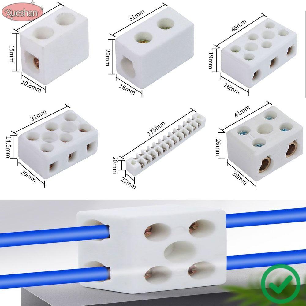 XUESHAN Ceramic Wiring Terminal Block, High-temperature Resistant ...