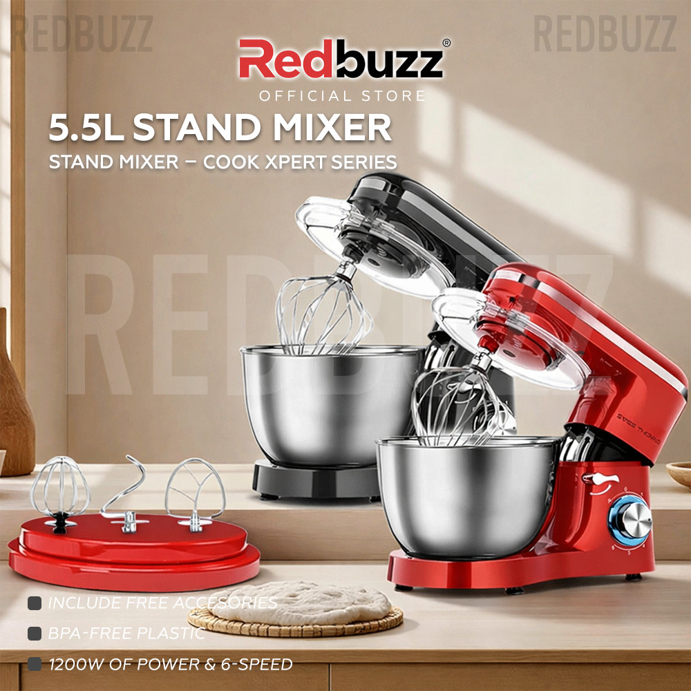REDBUZZ 5.5L Stand Mixer Mesin Pengisar CookXpert Series - Alat Dapur ...
