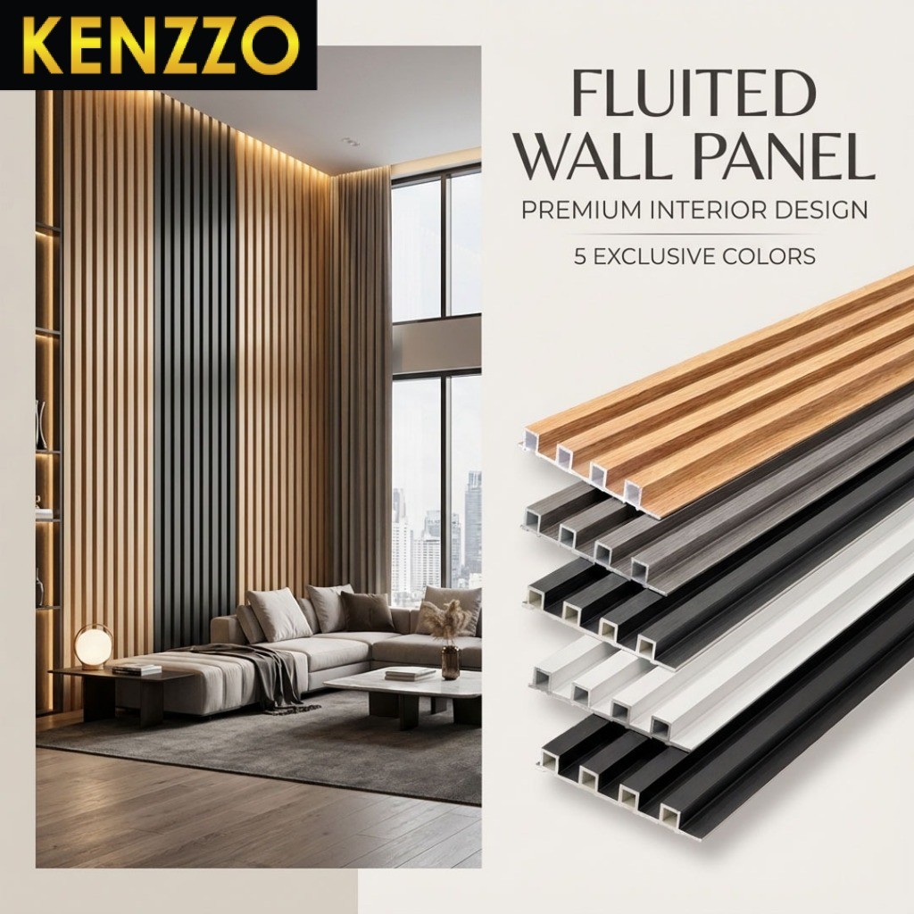 Fluted Wood Wall Panel – WPC Wall Board, Wood Strip Series Slat ...
