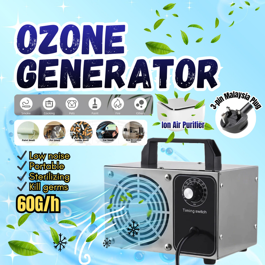 Ozone Generator Ozone 60g/H Machine O3 Ozonizer Disinfection Odor ...