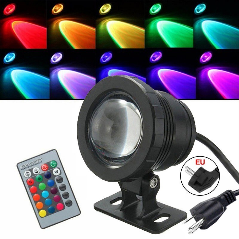 RGB Waterproof IP68LED Flood Light Underwater Fountain Pool Pond ...