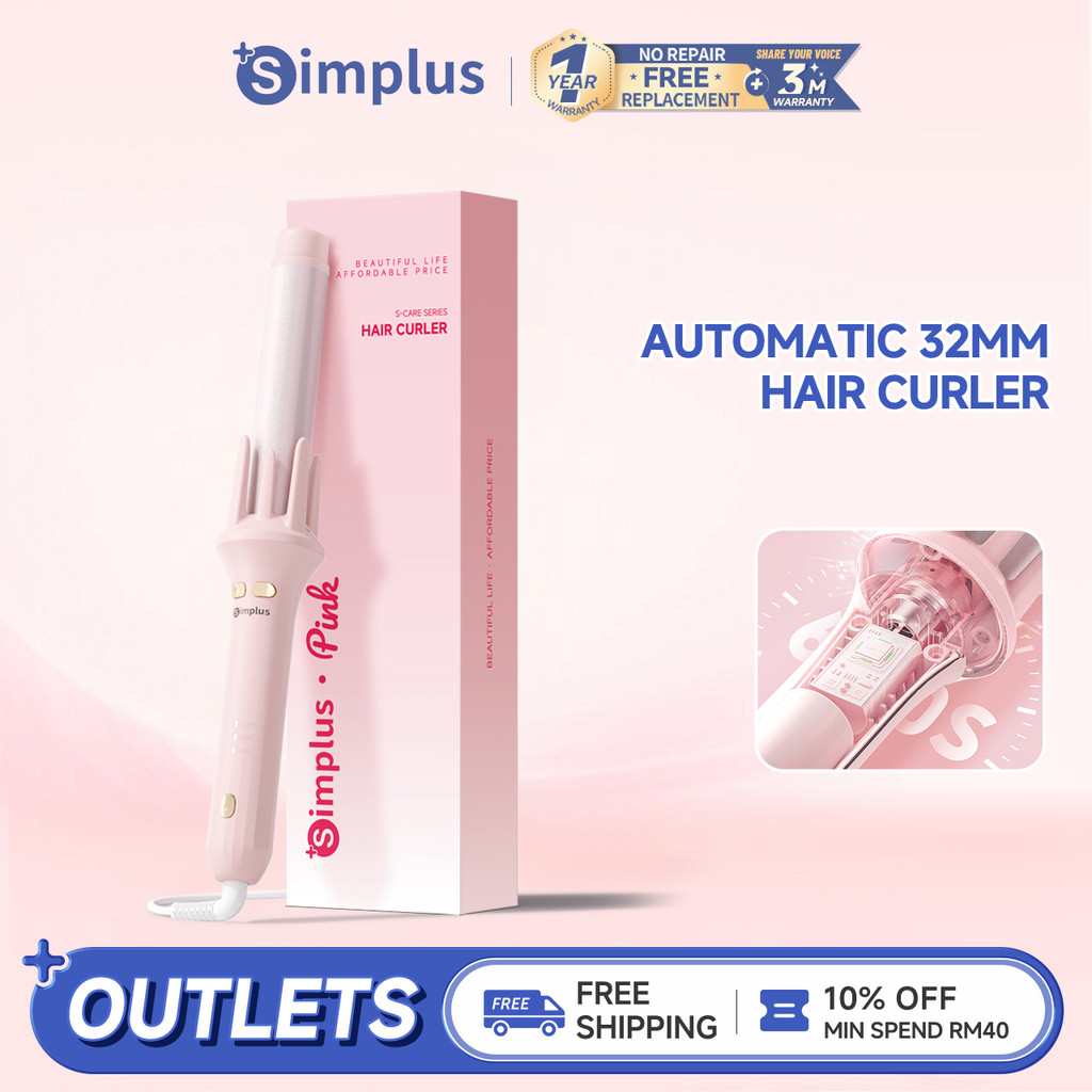 Simplus Auto Curling Iron丨32MM丨Big Curls Loose Waves丨No-Damage Hair ...