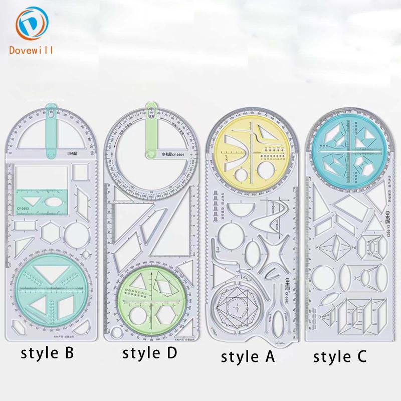 [Dovewill] Geometric Ruler Drawing Template Working Form Ruler Drawing ...