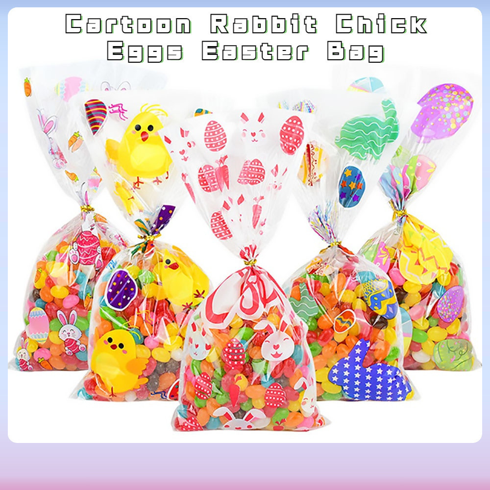 50pcs Cartoon Rabbit Chick Eggs Easter Bags /Easter Decoration Gift Bag ...