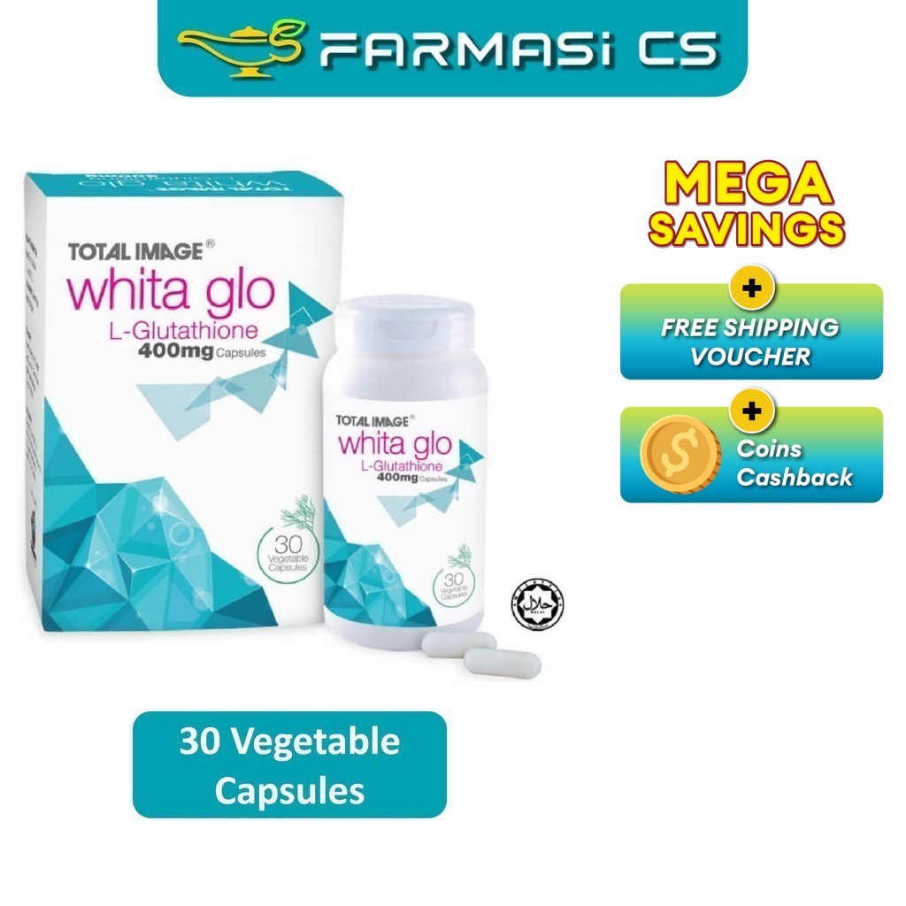 glutathione malaysia farmasi Total Image Whita Glo L-Glutathione 400mg capsules 30s EXP:01/2028 [ Farmasi  CS ]