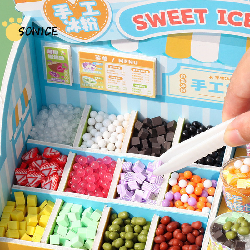 DIY Dessert Making Kit Girls Pretend Play Toy Kids Sensory Play Kit Ice ...