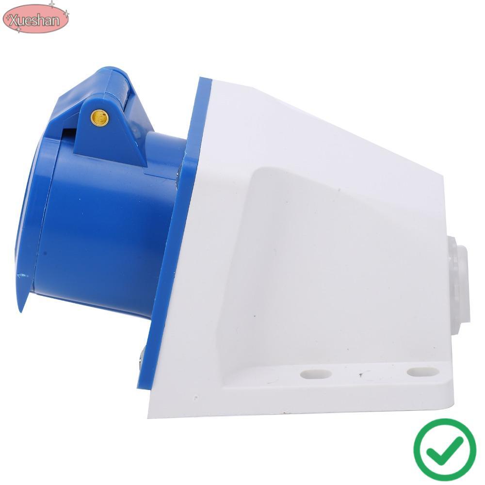 XUESHAN Single Phase Socket, 3-Pin 16A 220-250V Industrial Socket ...