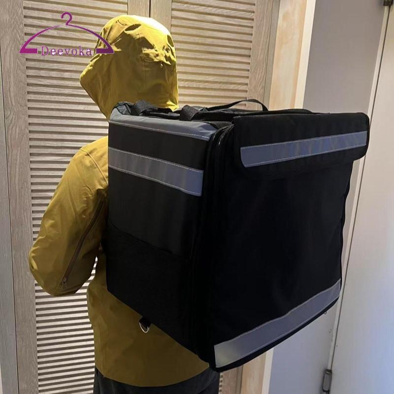 deevoka Pizza Delivery Backpack Delivery Bag 2 Layer Hot/Cold Food ...