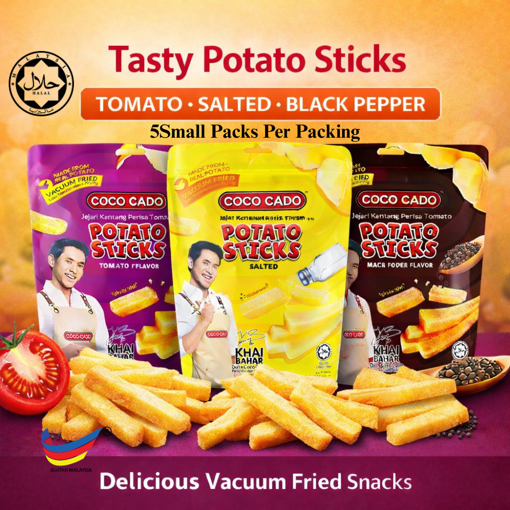 [20g x 5 packs]Coco Cado Potato Sticks Flavour Tomato Jejari Kentang ...