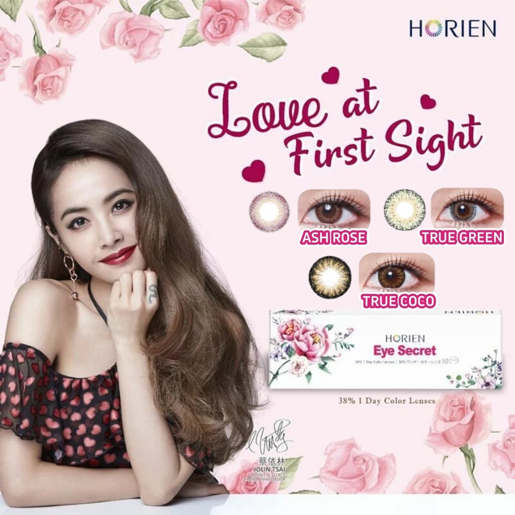 (10 pcs) Horien Eye Secret 38% Daily Disposable Color Contact Lenses 1 ...