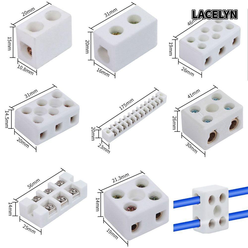 LACELYN Ceramic Wiring Terminal Block, High-temperature Resistant ...