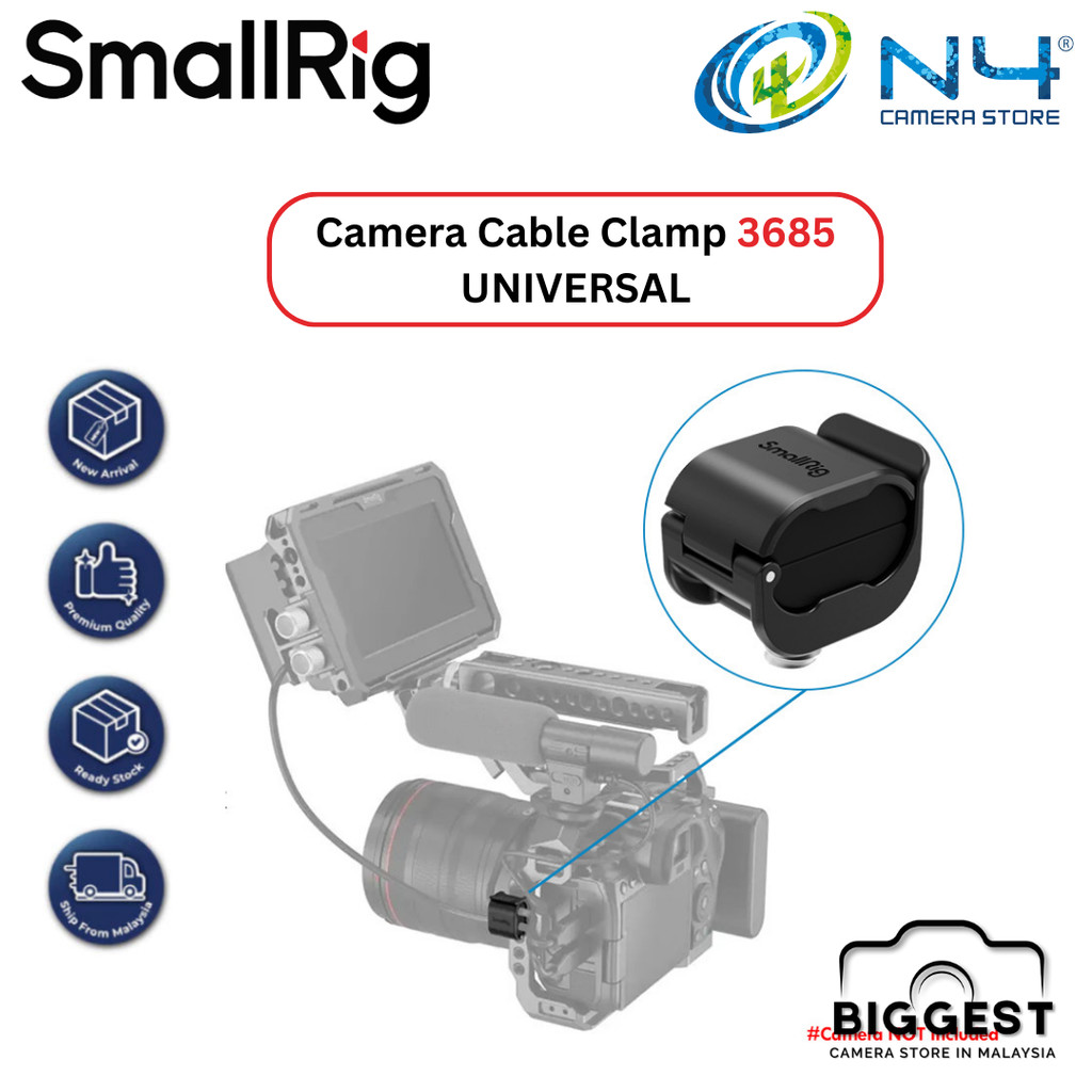 SMALLRIG CAMERA CABLE CLAMP UNIVERSAL Φ2-7MM CABLES (4PCS) 3685 ...