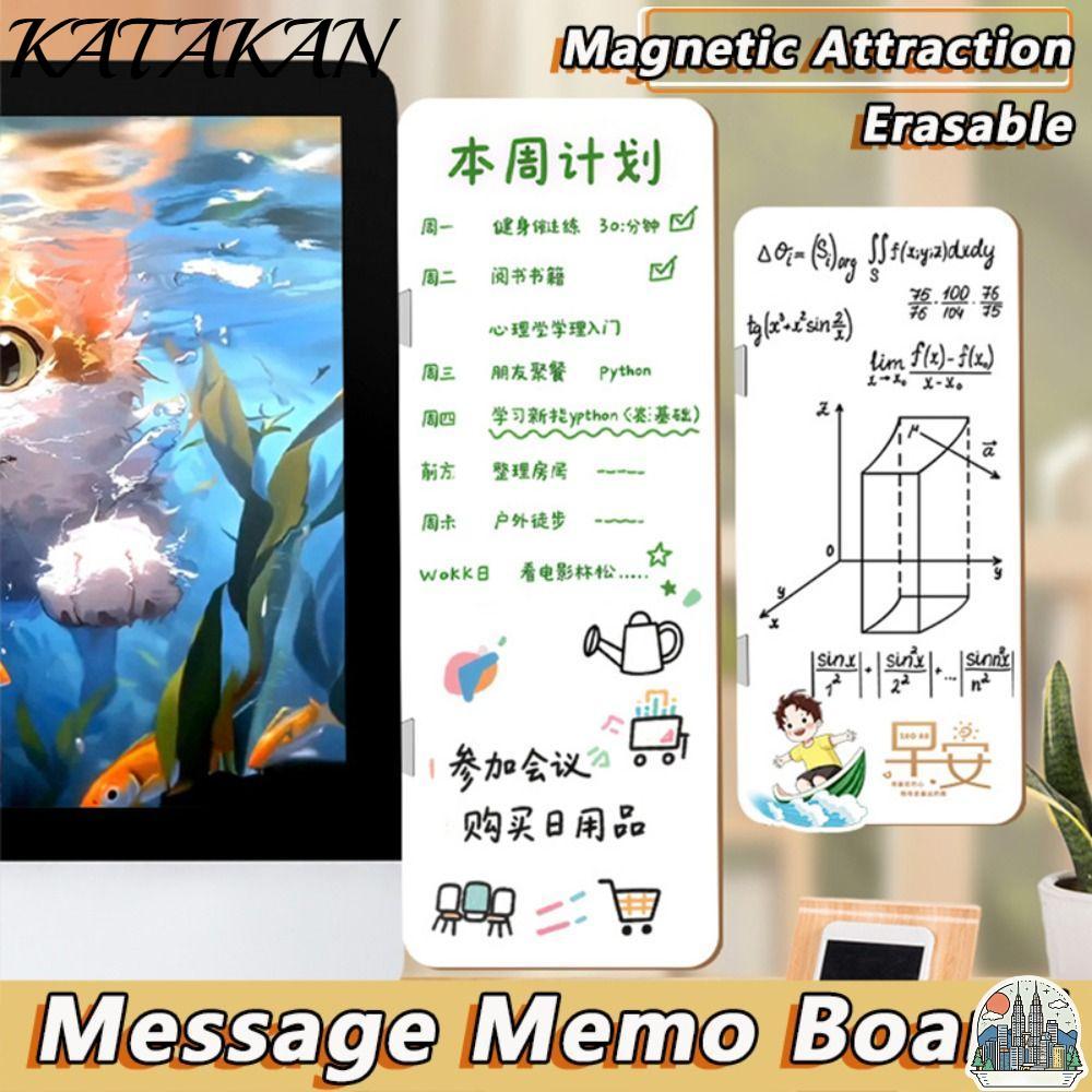 KATAKAN Desktop Notepad, Magnetic Daily Reminder Message Memo Board ...