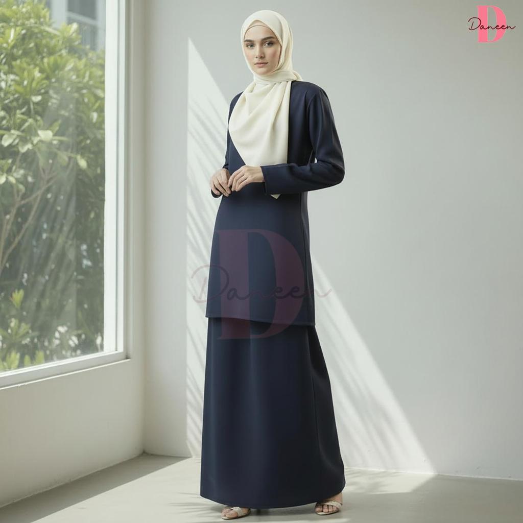Baju Raya Set Baju Kurung Wanita Ironless Cotton Baju kurung Baju ...