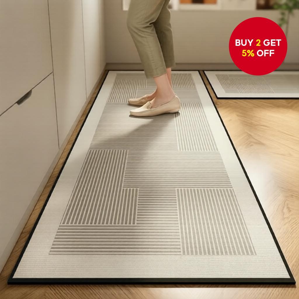 Crystal velvet long kitchen floor mat, absorbent polyester doormat, oil ...