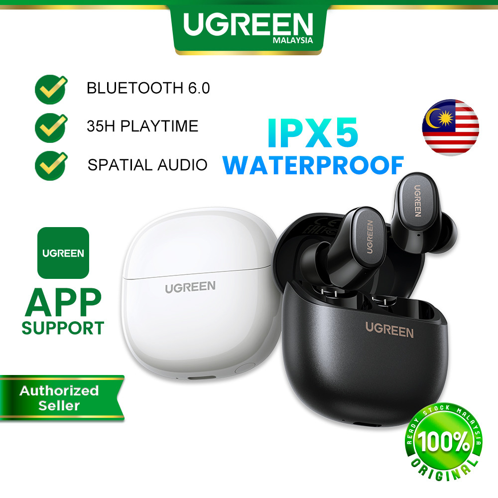 UGREEN Dots Wireless Earbuds Bluetooth 6.0 AI Noise Cancellation Spatial Audio TWS IPX5 Gaming iPhone 17/16/15 Pro S25