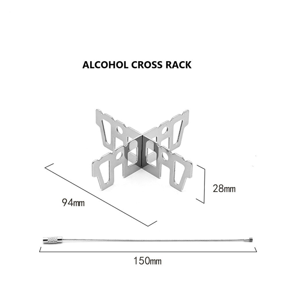 EcoSport Portable Mini Alcohol Stove Crosses Stove Stand Rack Alcohol ...