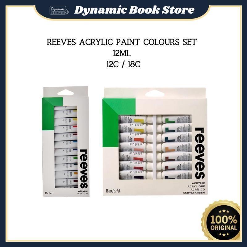 Reeves Acrylic Paint Colours Set 12ml (12/18 Colours) | Shopee Malaysia