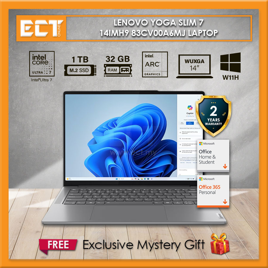 Lenovo Yoga Slim 7 14IMH9 83CV00A6MJ Laptop (CU7-155H 4.80GHz,1TB PCIe ...