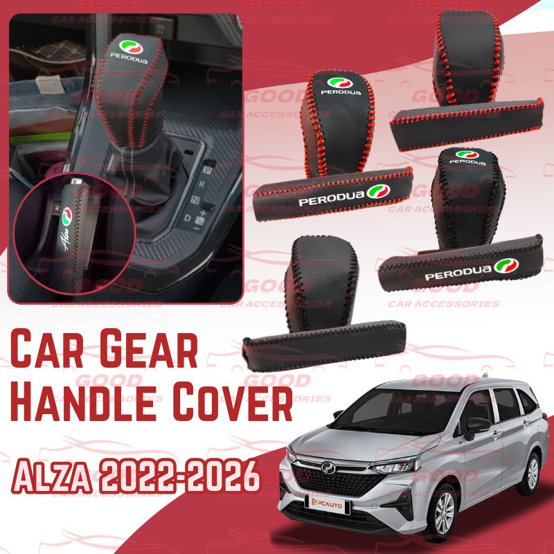 Perodua Alza 2022-2026 Car Leather Gear Knob Cover Handbrake Cover ...