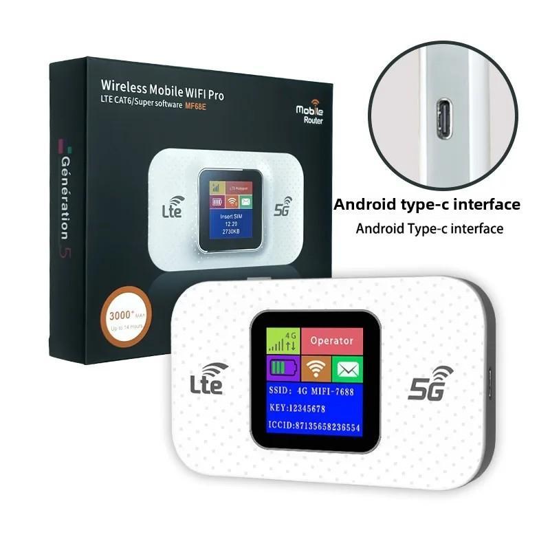 Portable 4G/5G Wireless Router WiFi Hotspot Color Screen EG LTE 4G WIFI ...