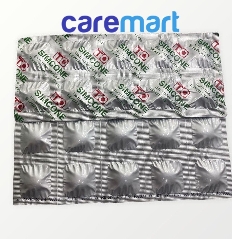 SIMCONE SIMETHICONE 80MG 10'S CHEWABLE (EXP: 11/2027) | Shopee Malaysia