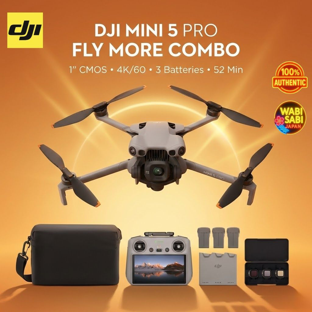 DJI Mini 5 Pro Fly More Combo (DJI RC 2) 4K Drone with 1'' CMOS ...